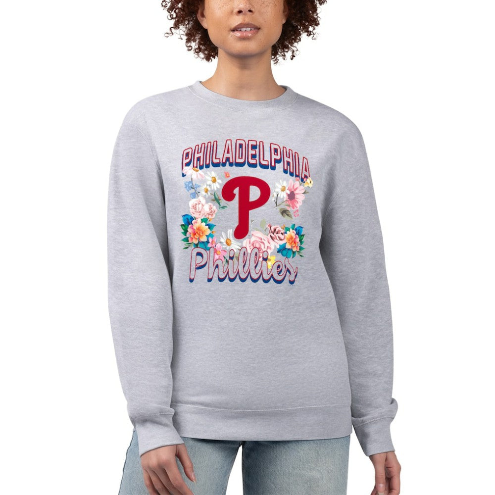 Philadelphia Phillies G-III 4Her by Carl Banks Women's Flowers Graphic Pullover Sweatshirt - MLB