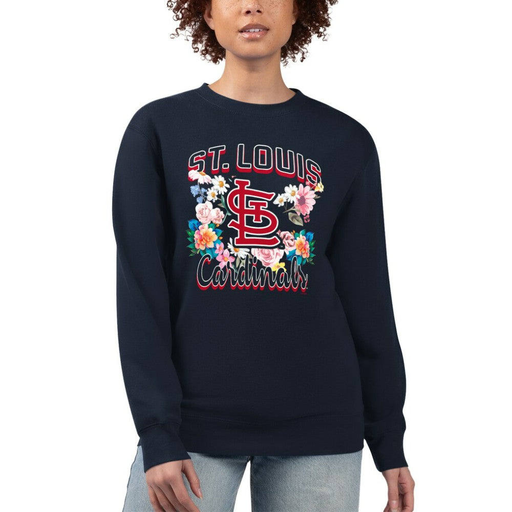 St. Louis Cardinals G-III 4Her by Carl Banks Women's Flowers Graphic Pullover Sweatshirt - MLB