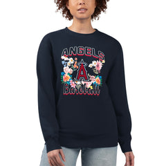 Los Angeles Angels G-III 4Her by Carl Banks Women's Flowers Graphic Pullover Sweatshirt - MLB