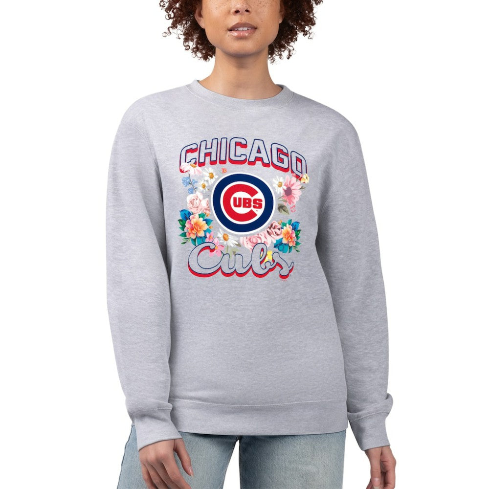 Chicago Cubs G-III 4Her by Carl Banks Women's Flowers Graphic Pullover Sweatshirt - MLB