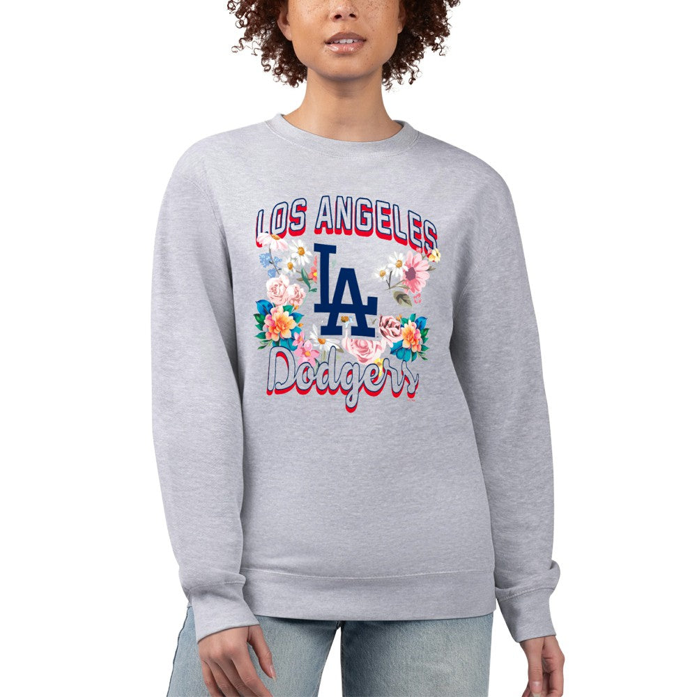 Los Angeles Dodgers G-III 4Her by Carl Banks Women's Flowers Graphic Pullover Sweatshirt - MLB