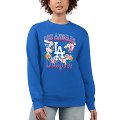Los Angeles Dodgers G-III 4Her by Carl Banks Women's Flowers Graphic Pullover Sweatshirt - MLB