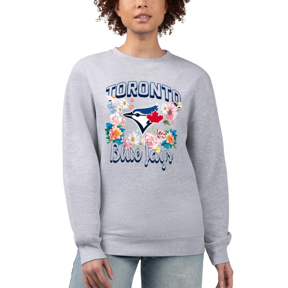 Toronto Blue Jays G-III 4Her by Carl Banks Women's Flowers Graphic Pullover Sweatshirt - MLB