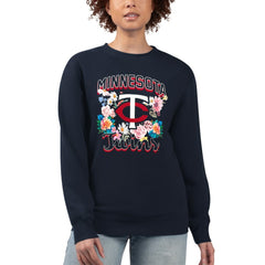 Minnesota Twins G-III 4Her by Carl Banks Women's Flowers Graphic Pullover Sweatshirt - MLB