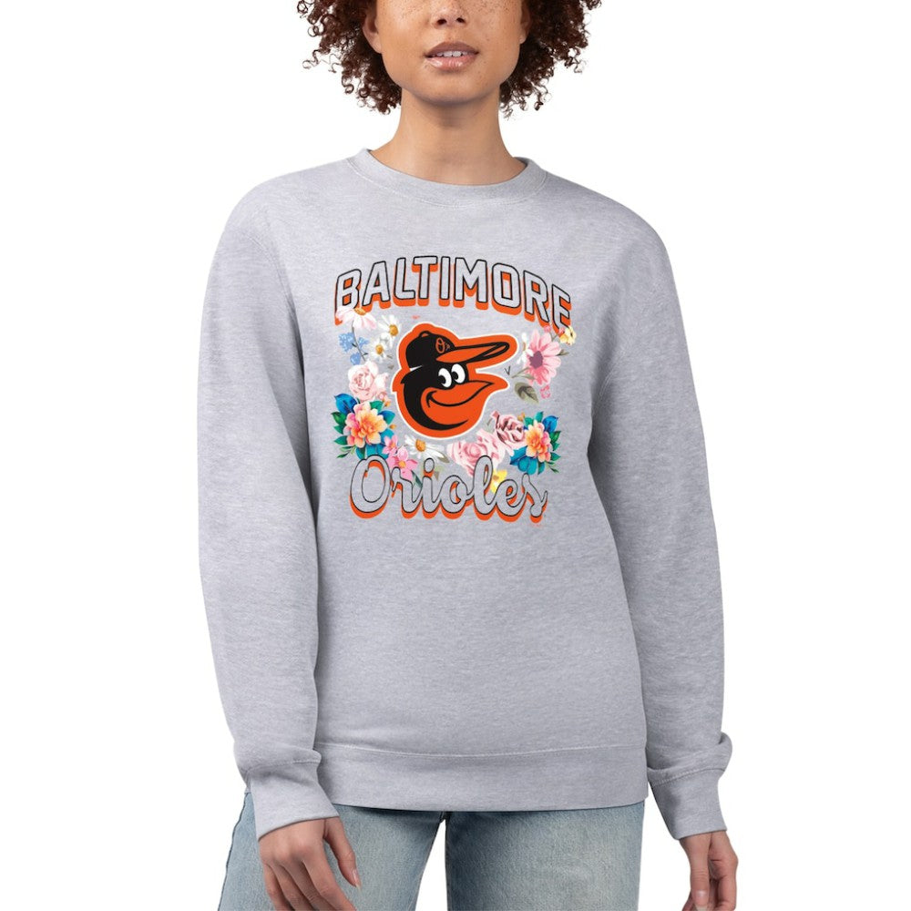 Baltimore Orioles G-III 4Her by Carl Banks Women's Flowers Graphic Pullover Sweatshirt - MLB