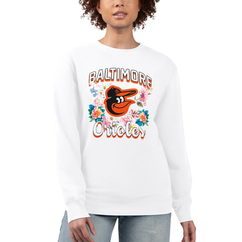Baltimore Orioles G-III 4Her by Carl Banks Women's Flowers Graphic Pullover Sweatshirt - MLB