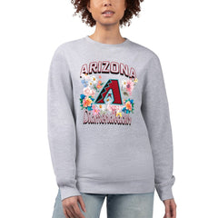 Arizona Diamondbacks G-III 4Her by Carl Banks Women's Flowers Graphic Pullover Sweatshirt - MLB