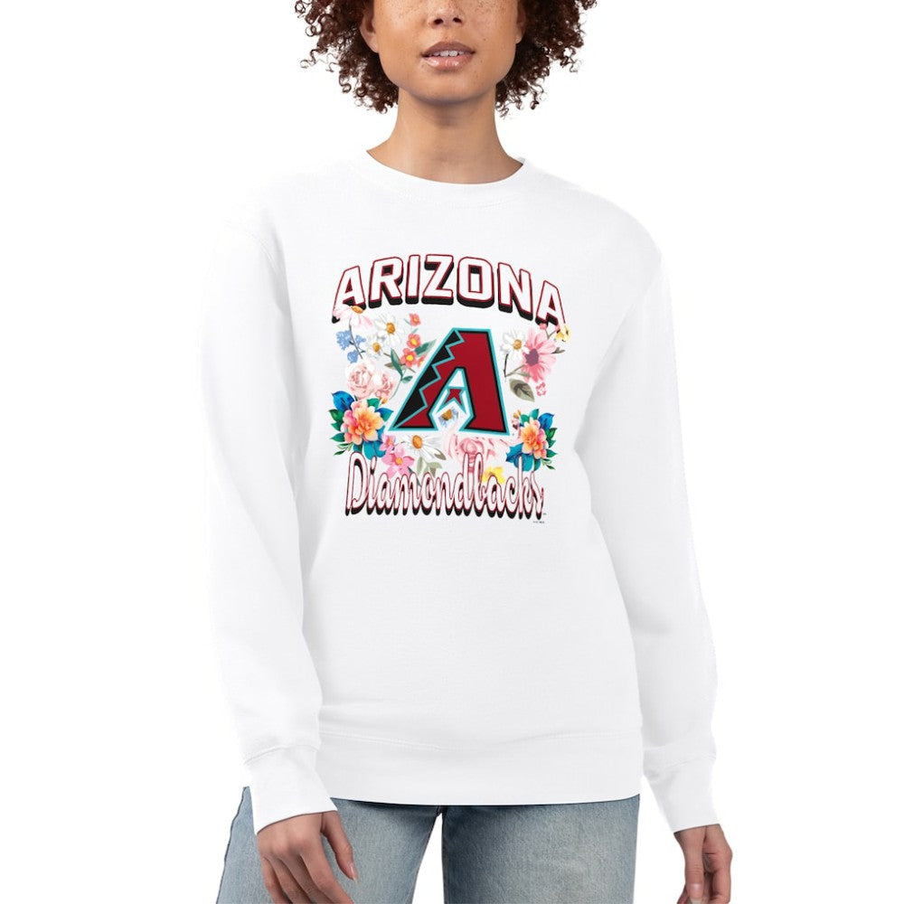 Arizona Diamondbacks G-III 4Her by Carl Banks Women's Flowers Graphic Pullover Sweatshirt - MLB