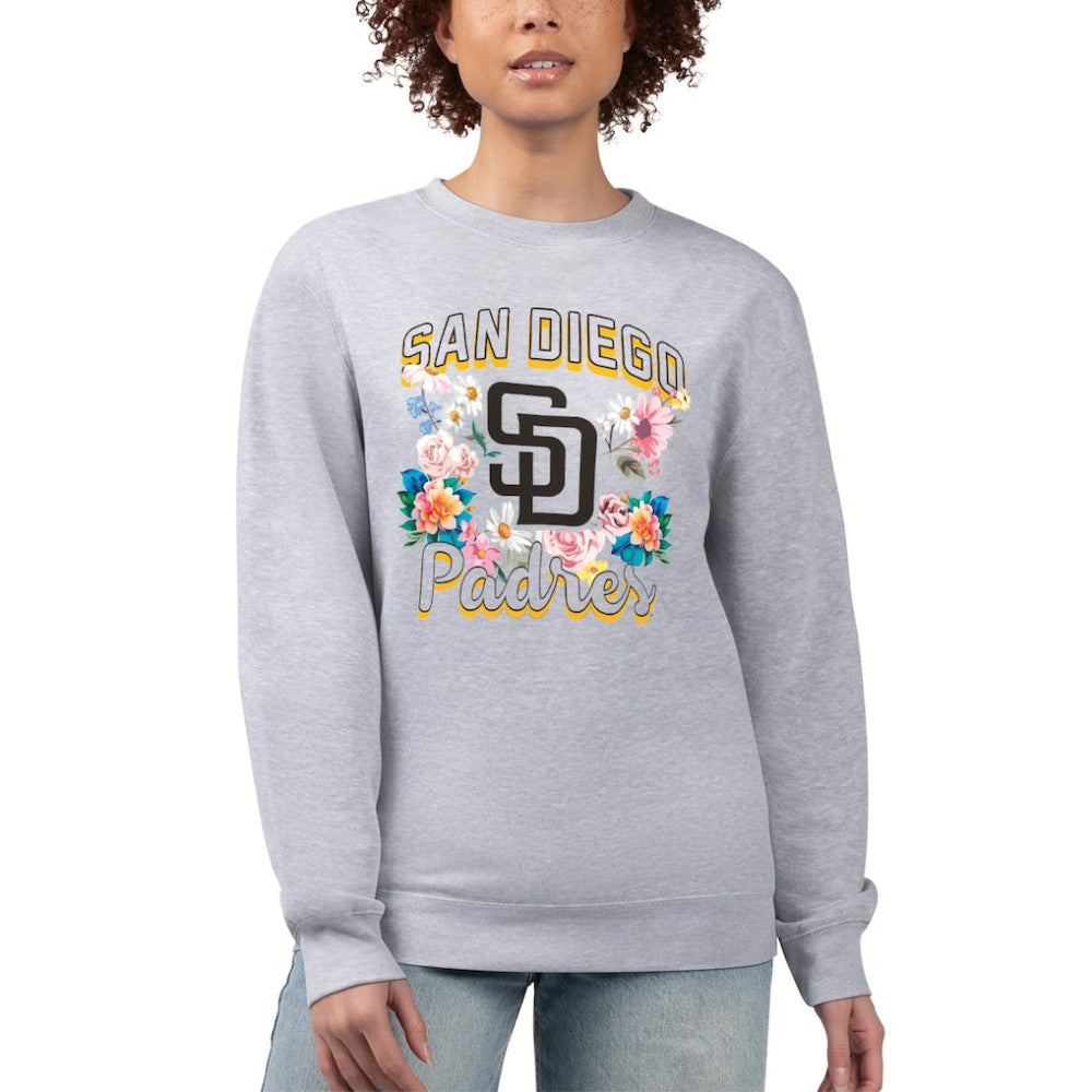 San Diego Padres G-III 4Her by Carl Banks Women's Flowers Graphic Pullover Sweatshirt - MLB
