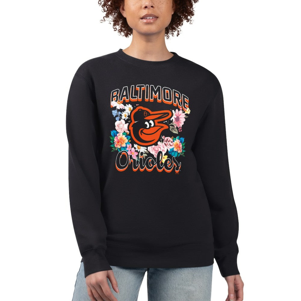 Baltimore Orioles G-III 4Her by Carl Banks Women's Flowers Graphic Pullover Sweatshirt - MLB