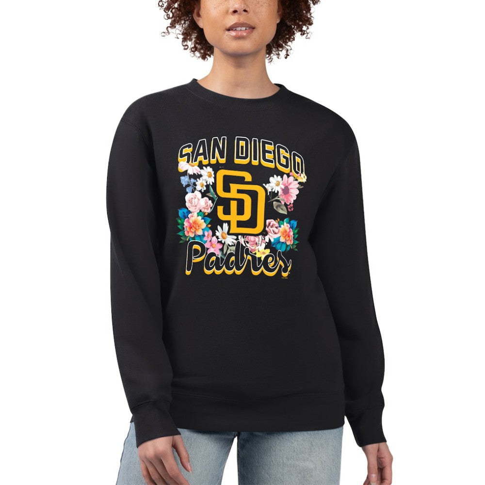 San Diego Padres G-III 4Her by Carl Banks Women's Flowers Graphic Pullover Sweatshirt - MLB
