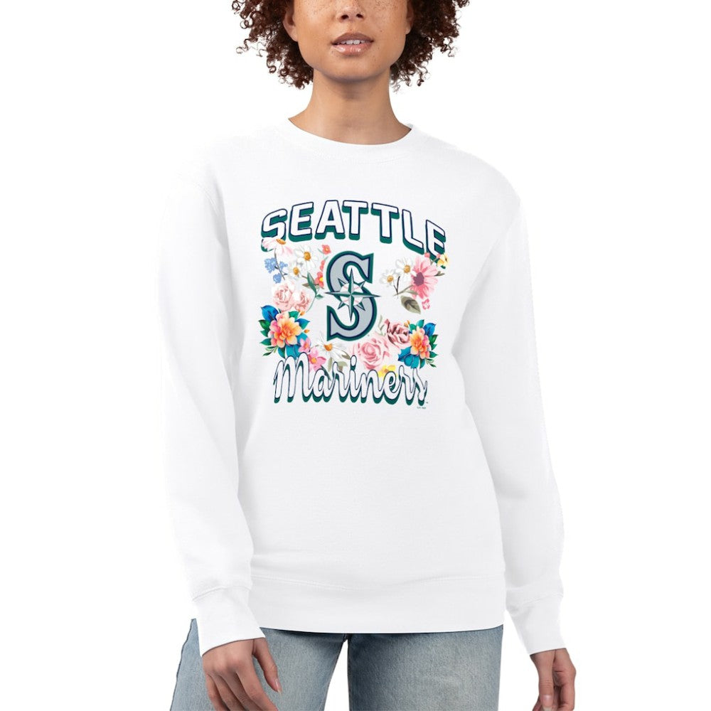 Seattle Mariners G-III 4Her by Carl Banks Women's Flowers Graphic Pullover Sweatshirt - MLB