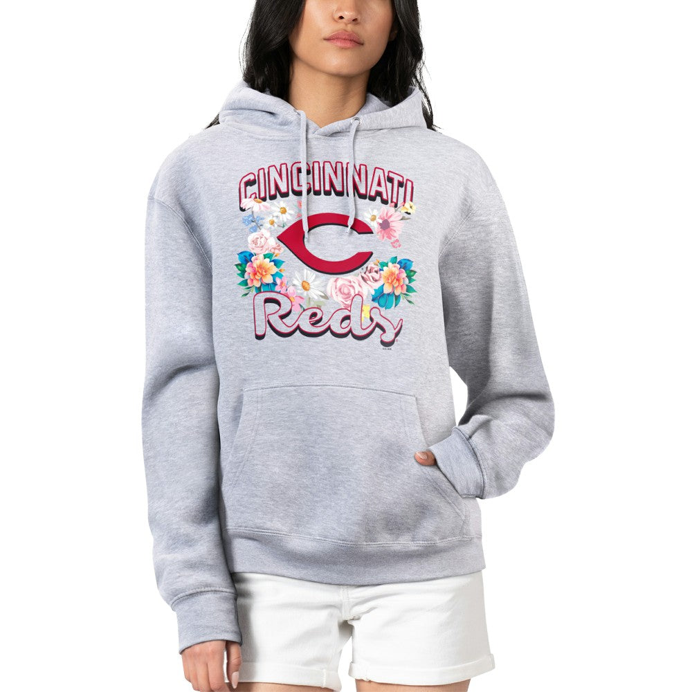 Cincinnati Reds G-III 4Her by Carl Banks Women's Flowers Graphic Pullover Hoodie - MLB