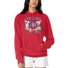 Chicago Cubs G-III 4Her by Carl Banks Women's Flowers Graphic Pullover Hoodie - MLB