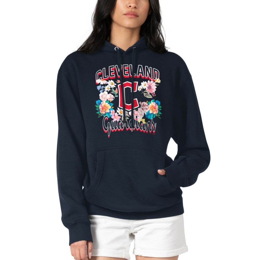 Cleveland Guardians G-III 4Her by Carl Banks Women's Flowers Graphic Pullover Hoodie - MLB