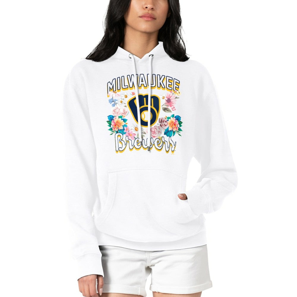 Milwaukee Brewers G-III 4Her by Carl Banks Women's Flowers Graphic Pullover Hoodie - MLB