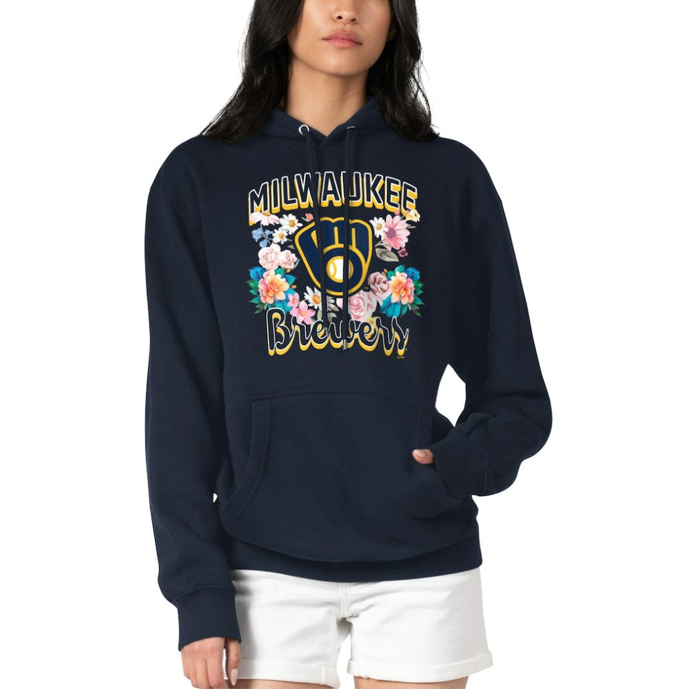 Milwaukee Brewers G-III 4Her by Carl Banks Women's Flowers Graphic Pullover Hoodie - MLB