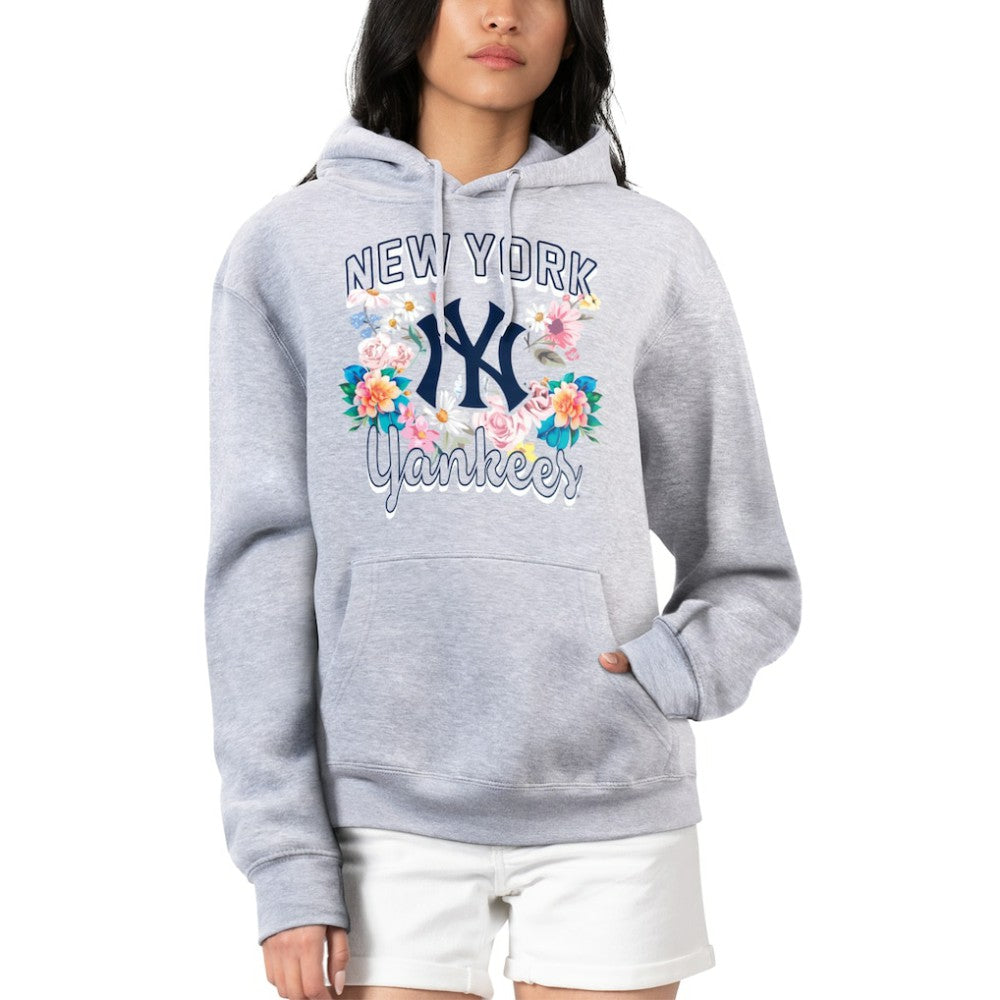 New York Yankees G-III 4Her by Carl Banks Women's Flowers Graphic Pullover Hoodie - MLB