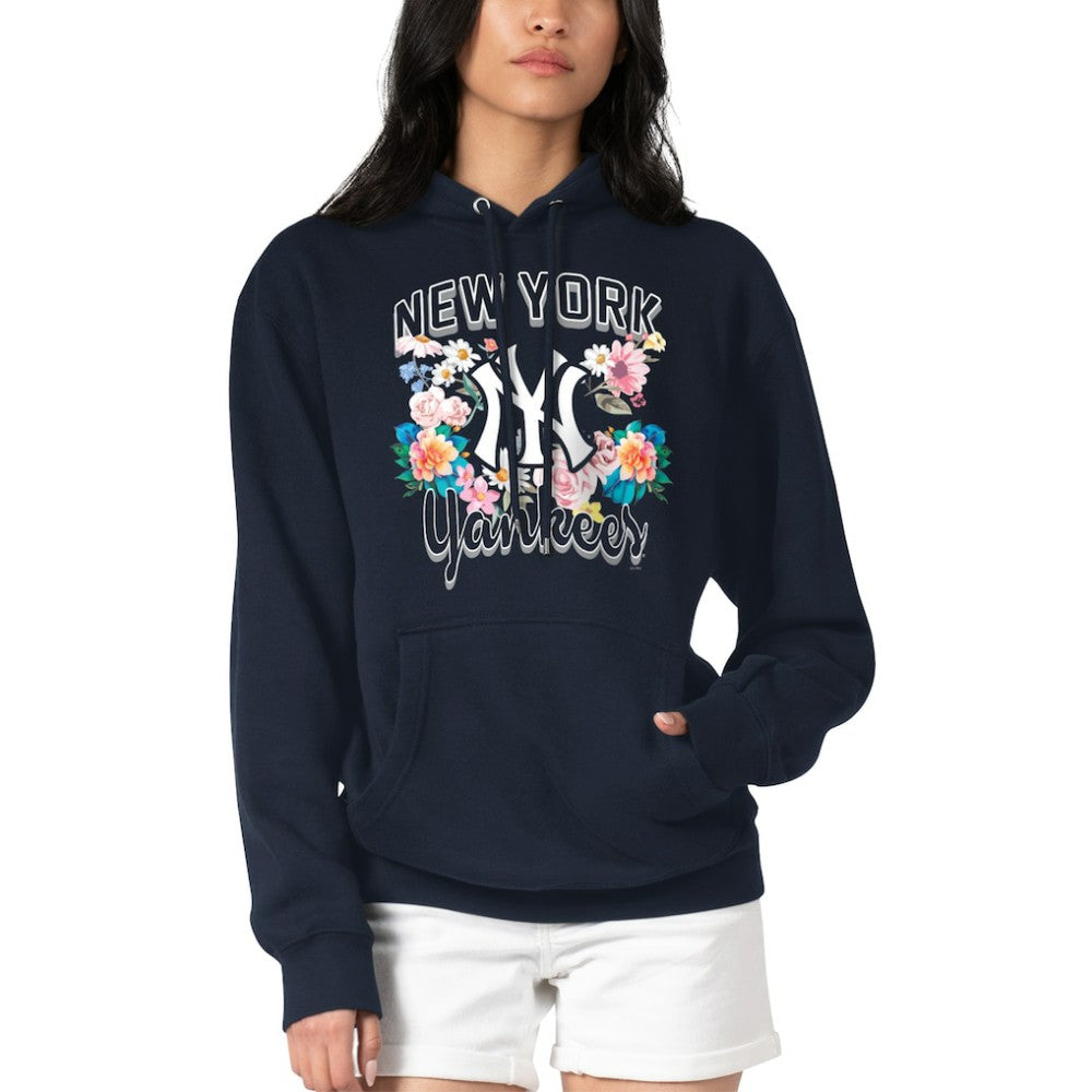 New York Yankees G-III 4Her by Carl Banks Women's Flowers Graphic Pullover Hoodie - MLB