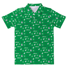 Mexico National Team Vive La Fete Youth All-Over Print Polo Green - FIFA World CUP