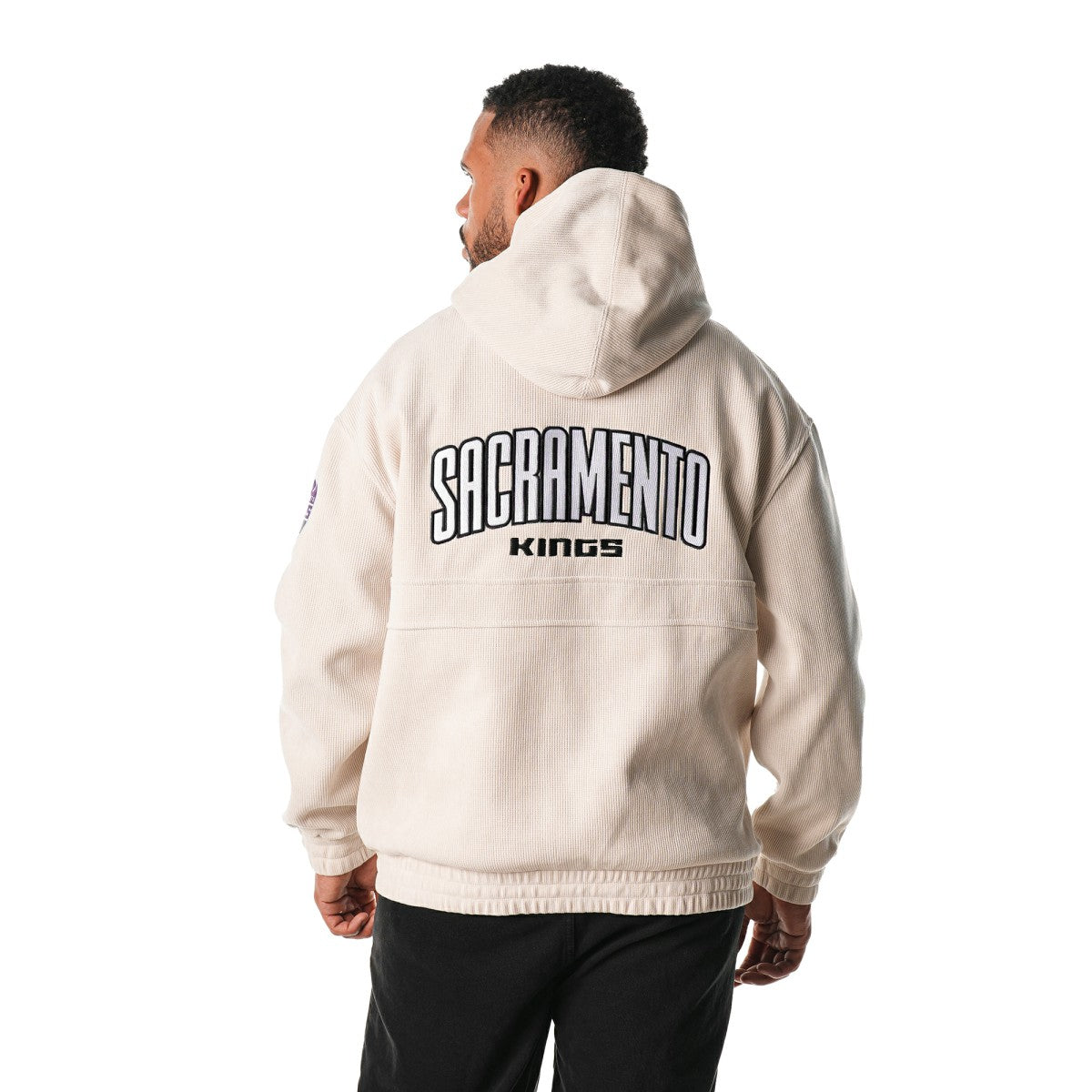 Sacramento Kings The Wild Collective Unisex Corduroy Tri-Blend Pullover Hoodie Cream - NBA