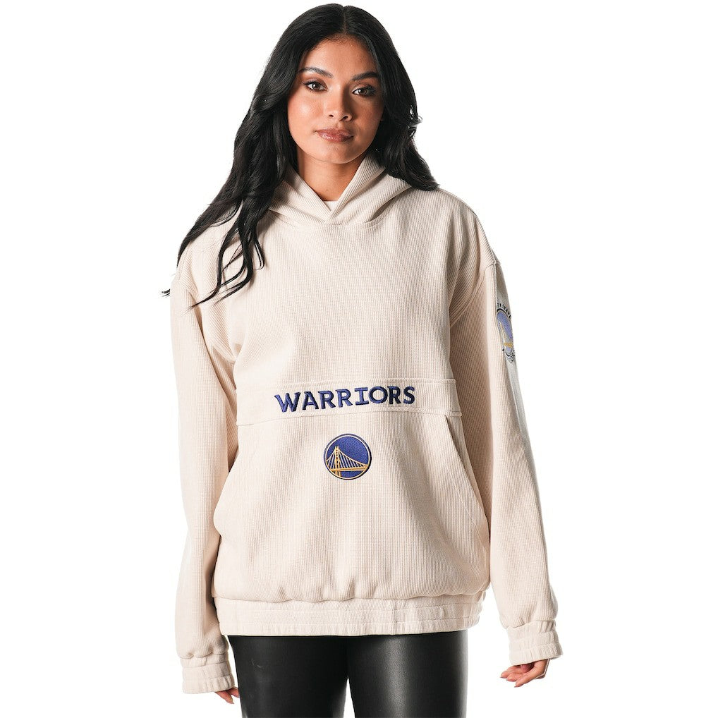 Golden State Warriors The Wild Collective Unisex Corduroy Tri-Blend Pullover Hoodie Cream - NBA