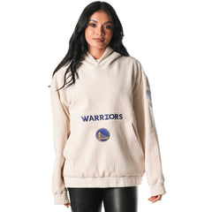 Golden State Warriors The Wild Collective Unisex Corduroy Tri-Blend Pullover Hoodie Cream - NBA