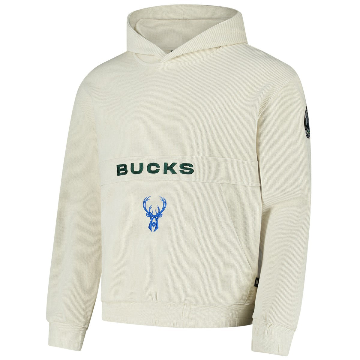 Milwaukee Bucks The Wild Collective Unisex Corduroy Tri-Blend Pullover Hoodie Cream - NBA