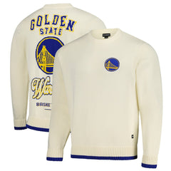Golden State Warriors The Wild Collective Unisex Jacquard Knit Pullover Sweater Cream - NBA