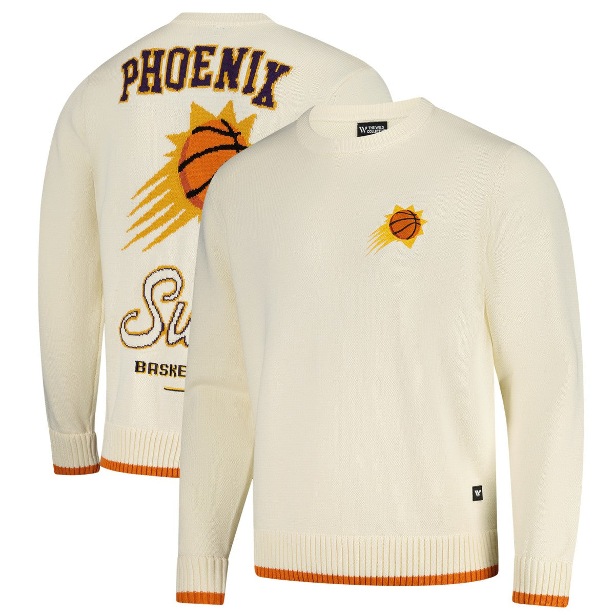 Phoenix Suns The Wild Collective Unisex Jacquard Knit Pullover Sweater Cream - NBA