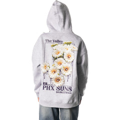 Phoenix Suns The Wild Collective Unisex Full-Zip Floral Hoodie Heather Gray - NBA