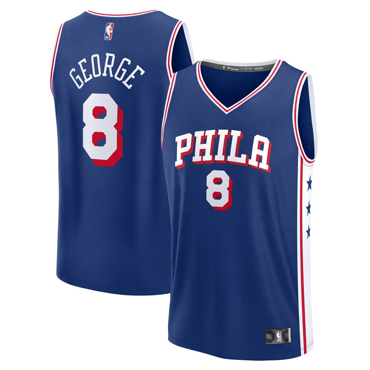 Paul George Philadelphia 76ers Youth Fast Break Replica Player Jersey Icon Edition Royal - NBA