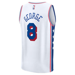 Paul George Philadelphia 76ers Youth Fast Break Replica Player Jersey Association Edition White - NBA