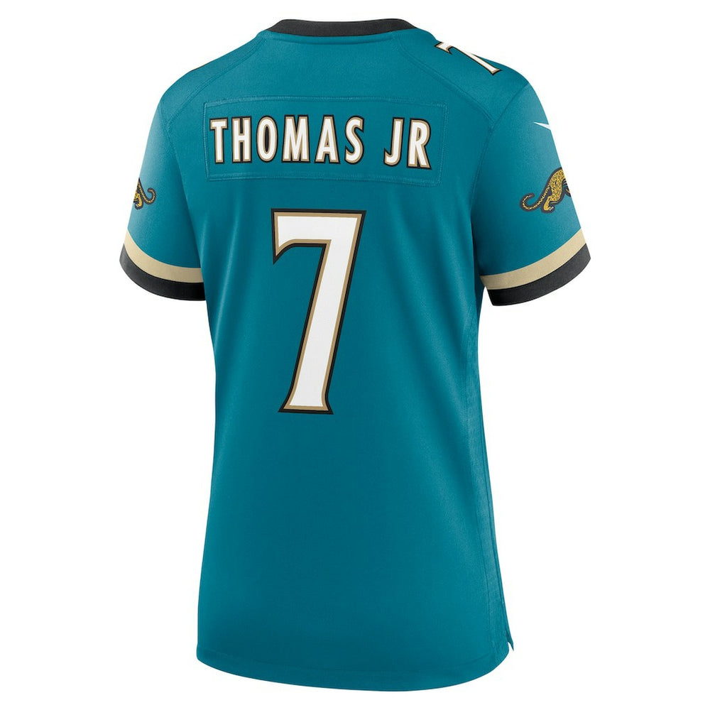 Brian Thomas Jr. Jacksonville Jaguars Women's Prowler Throwback Game Jersey Teal | Nike for Sale