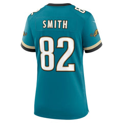 Jimmy Smith Jacksonville Jaguars Women's Prowler Throwback Retired Player Game Jersey Teal | Nike for Sale