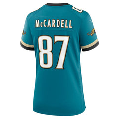 Keenan McCardell Jacksonville Jaguars Women's Prowler Throwback Retired Player Game Jersey Teal | Nike for Sale