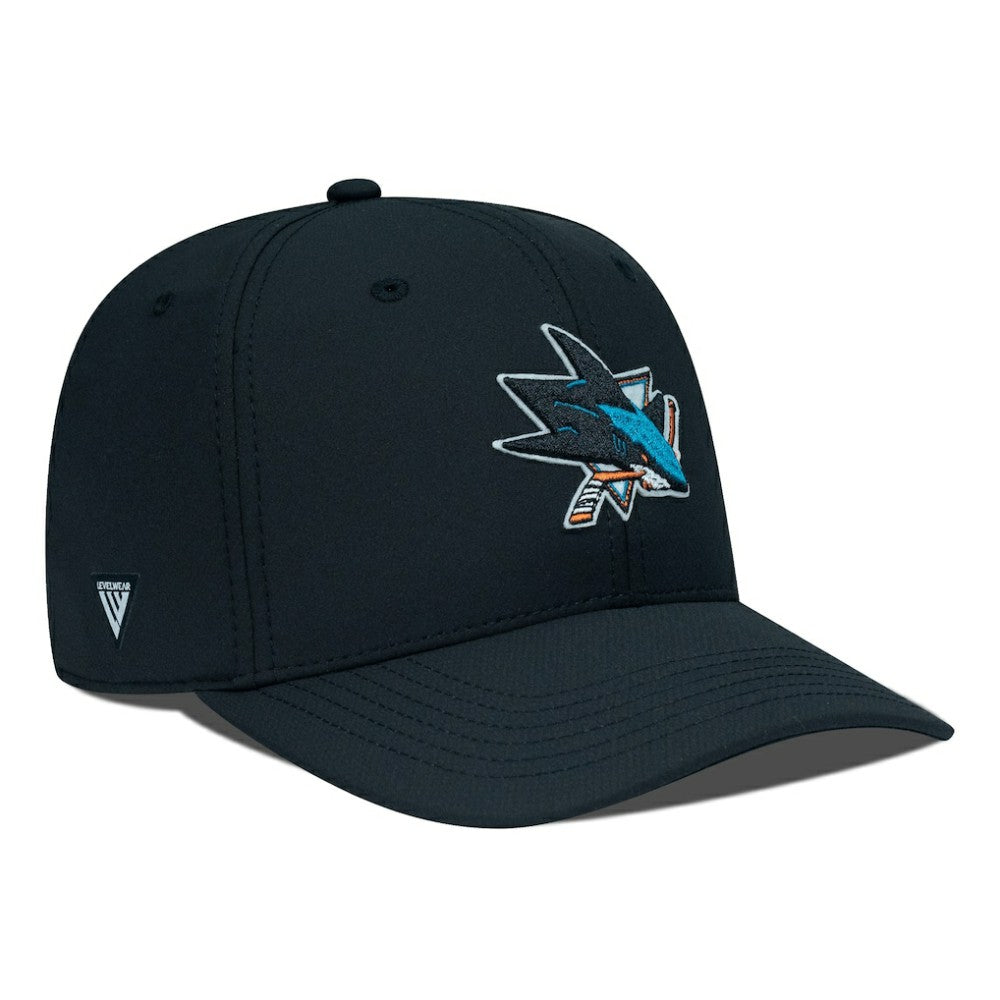 San Jose Sharks Levelwear Rise Flex Hat - Black - NHL