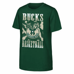 Milwaukee Bucks Youth Garage Hero T-Shirt Hunter Green - NBA