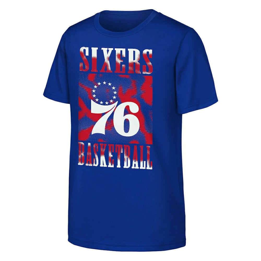 Philadelphia 76ers Youth Garage Hero T-Shirt Royal - NBA