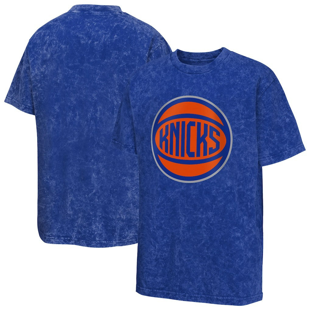 New York Knicks Youth Rugged Defense T-Shirt Blue - NBA