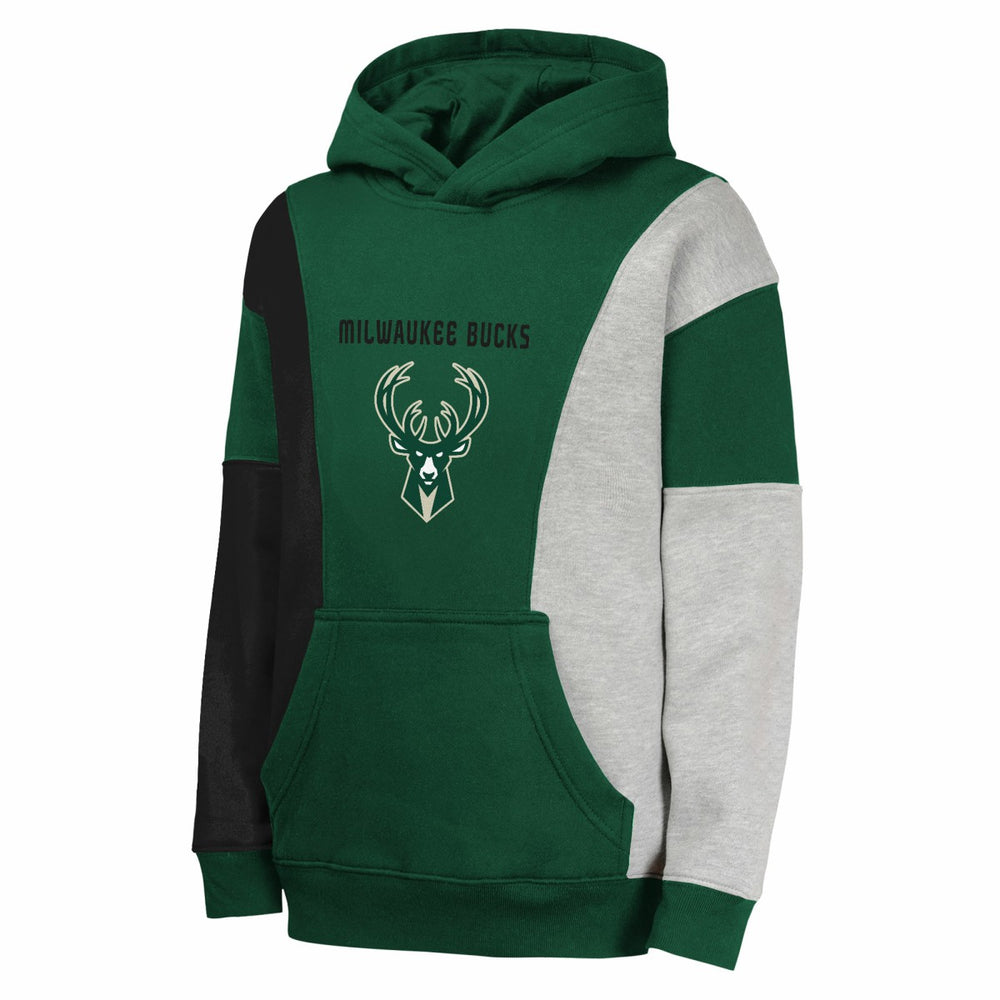 Milwaukee Bucks Youth Ace In the Hole Pullover Hoodie Hunter Green - NBA