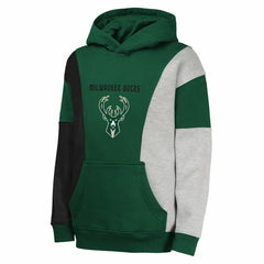 Milwaukee Bucks Youth Ace In the Hole Pullover Hoodie Hunter Green - NBA