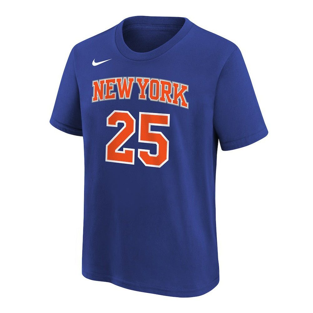 Mikal Bridges New York Knicks Youth Icon Name & Number T-Shirt Blue - NBA