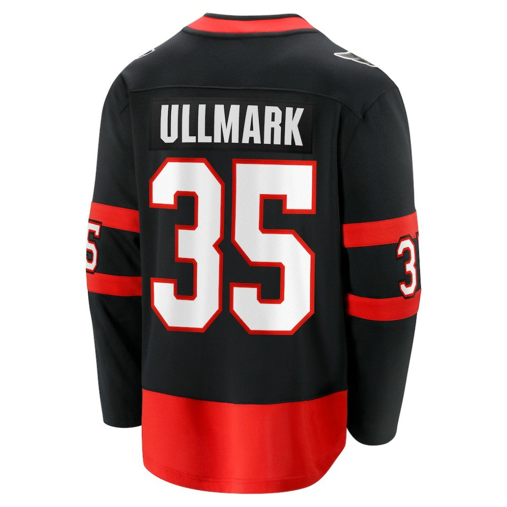 Linus Ullmark Ottawa Senators Fanatics Home Premier Breakaway Player Jersey - Black - NHL