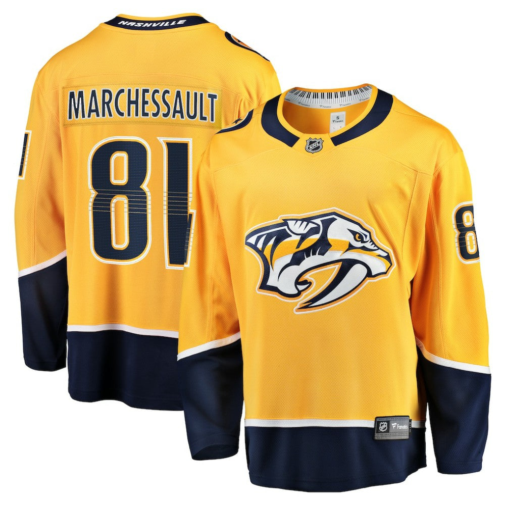 Jonathan Marchessault Nashville Predators Fanatics Home Premier Breakaway Player Jersey - Gold - NHL