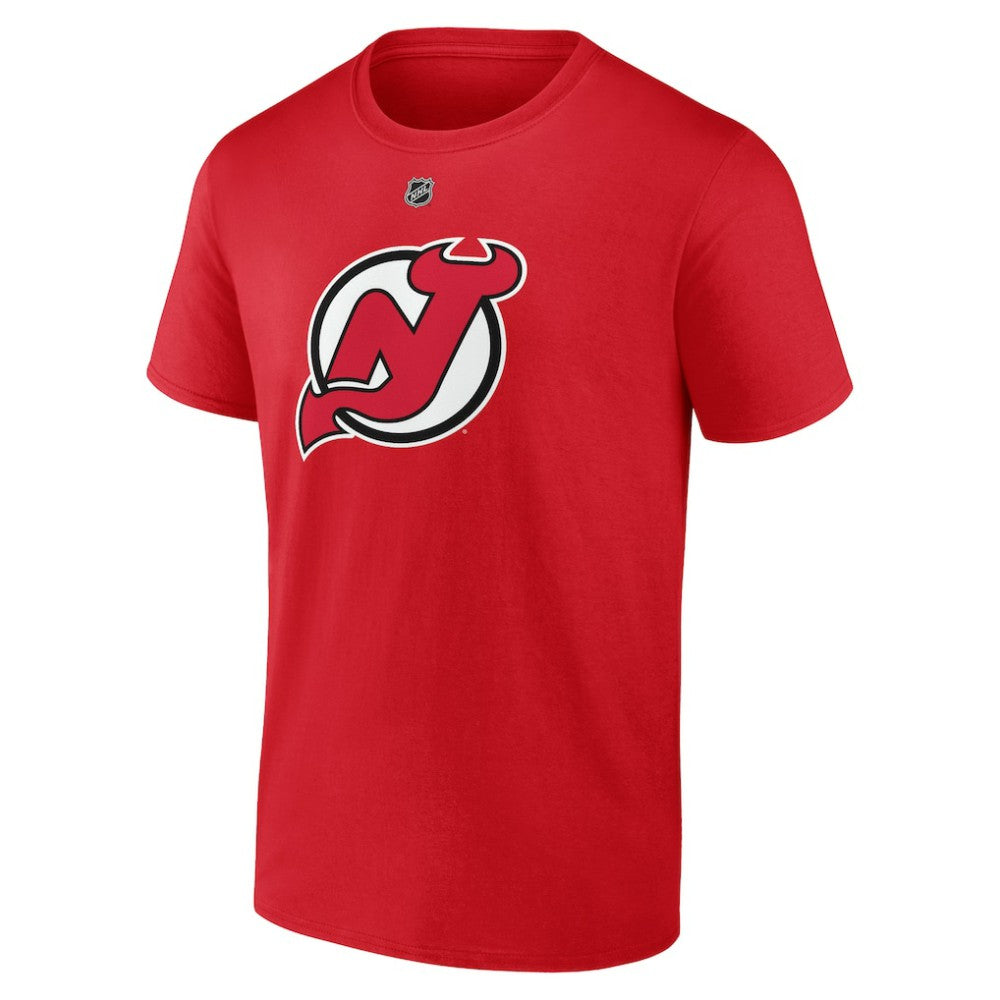 Jacob Markstrom New Jersey Devils Fanatics Authentic Stack Name & Number T-Shirt - Red - NHL