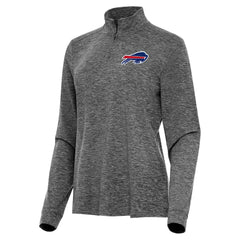 Buffalo Bills Antigua Women's Mentor Quarter-Zip Jacket Heather Black | NFL