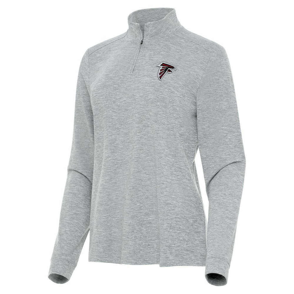 Atlanta Falcons Antigua Women's Mentor Quarter-Zip Jacket Heather Gray | NFL