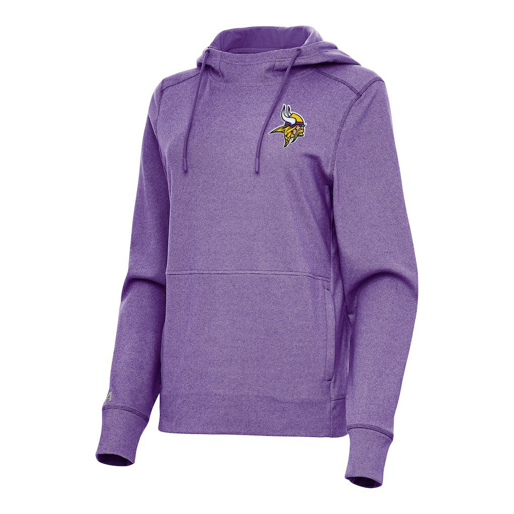 Minnesota Vikings Antigua Women's Justice Pullover Hoodie Heather Purple | NFL