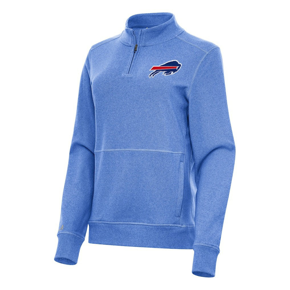 Buffalo Bills Antigua Women's Crush Quarter-Zip Jacket Heather Royal | NFL